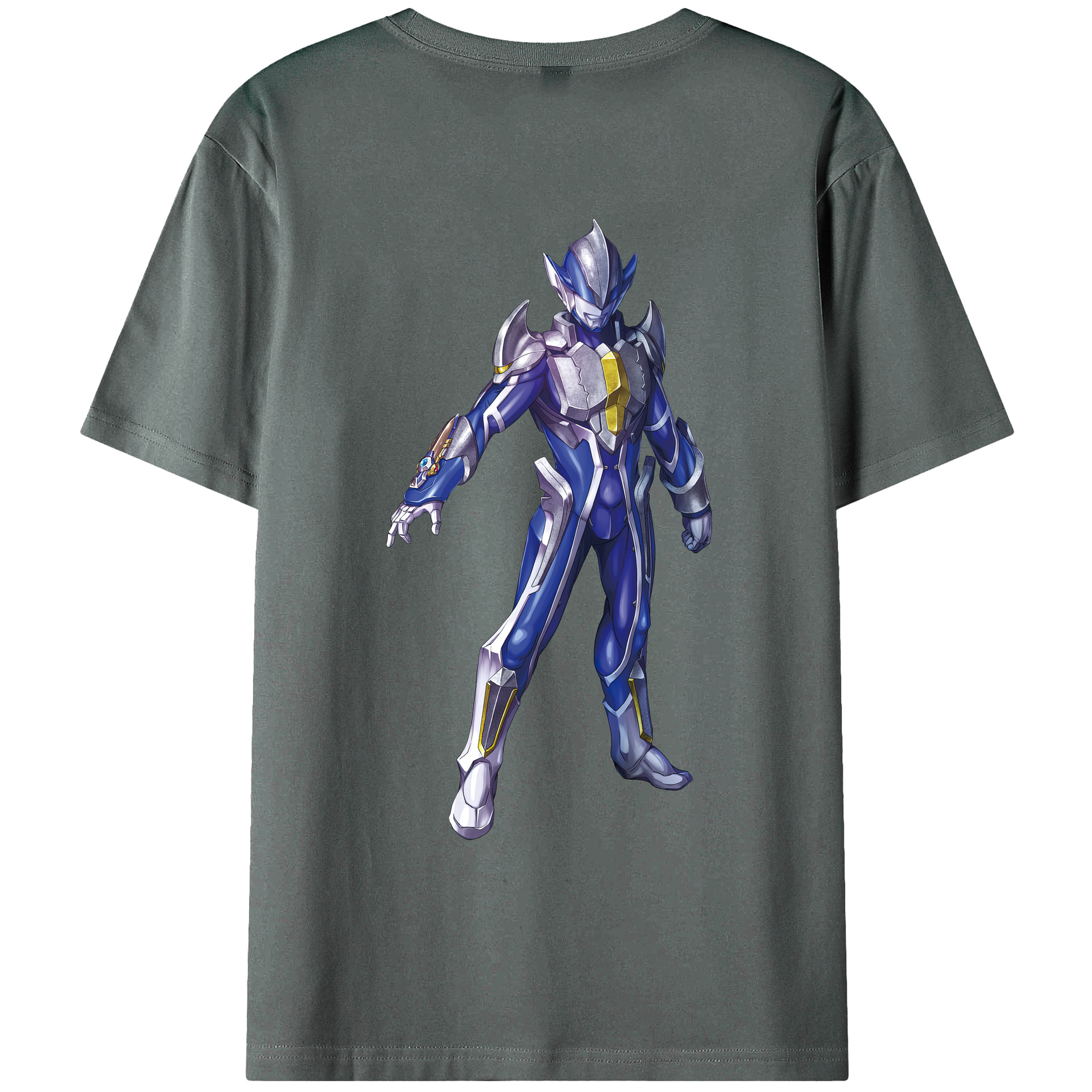 （画像用） ウルトラマン Ultraman 綿100％ メンズ半袖Tシャツ（バックプリント） 通気性